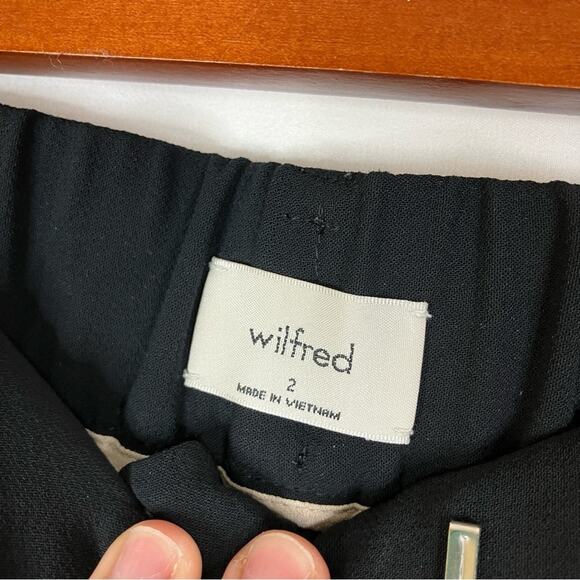 Wilfred Black High Waist Straight Leg Polyester Pants Womens 2 - Picture 4 of 7